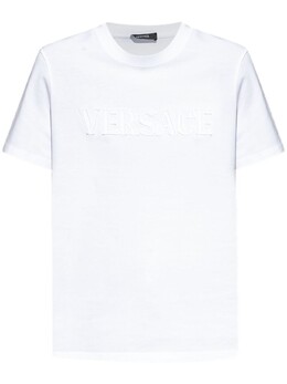 Versace: Белая футболка 