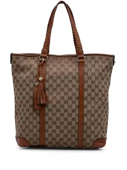 Gucci Pre-Owned: Коричневая сумка-шоппер 