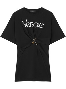 Versace: Чёрная футболка 