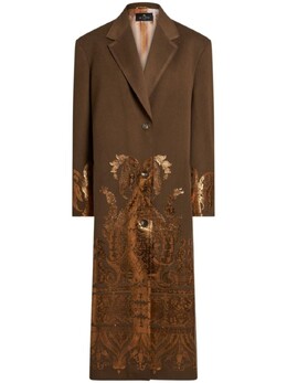 Etro: Коричневое пальто 