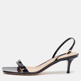 Gianvito Rossi: Чёрные сандалии  Ribbon