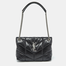 Saint Laurent Paris: Чёрная сумка  Loulou Puffer