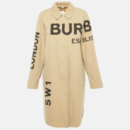 Burberry: Бежевое пальто  Horseferry