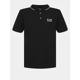 EA7 EMPORIO ARMANI: Чёрное поло 