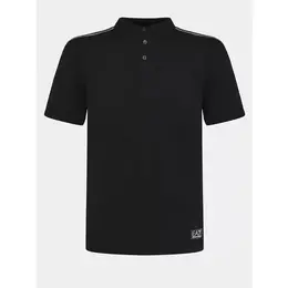 EA7 EMPORIO ARMANI: Чёрное поло 