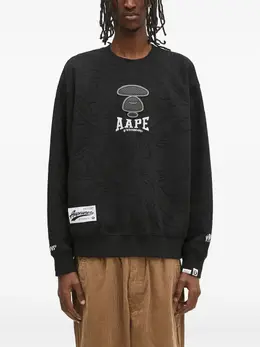 AAPE BY *A BATHING APE®: Чёрный свитшот 