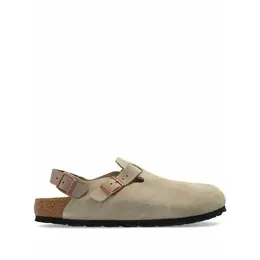 Birkenstock: Серые сандалии 