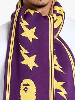 A BATHING APE®: Фиолетовый шарф 