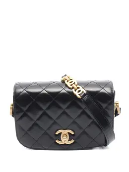 CHANEL Pre-Owned: Чёрная поясная сумка 