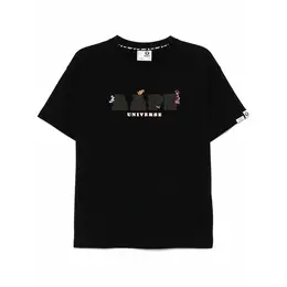 AAPE BY A BATHING APE: Чёрная футболка 