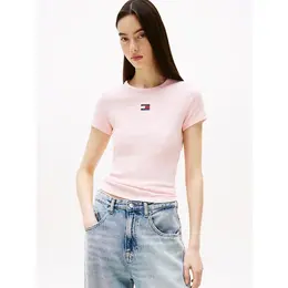 Tommy Jeans: Розовая футболка 