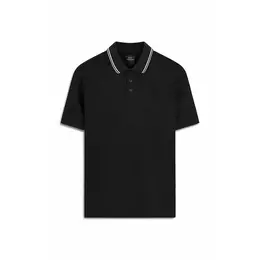 Armani Exchange: Чёрное поло 