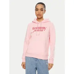 Tommy Jeans: Розовая толстовка 