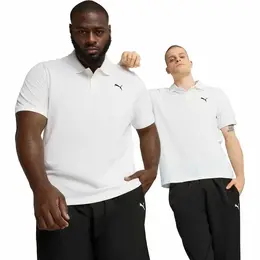 PUMA: Белое поло  Ess