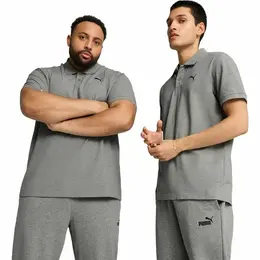 PUMA: Серое поло  Ess