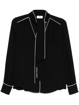 Elisabetta Franchi: Блуза с завязками на талии 