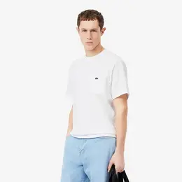 LACOSTE: Белая футболка 