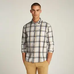 Tommy Jeans: Бежевая рубашка 