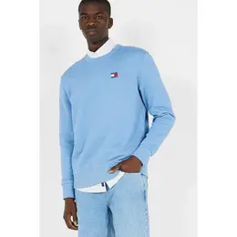 Tommy Jeans: Голубой свитшот  Tommy Badge
