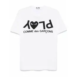 Comme des Garcons PLAY: Белая футболка 