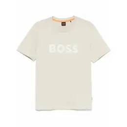 BOSS: Бежевая футболка 