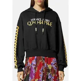 Versace Jeans Couture: Чёрная толстовка 