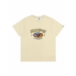 A BATHING APE: Бежевая футболка 