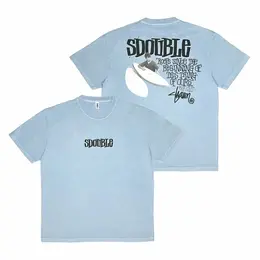 Stussy: Голубая футболка 