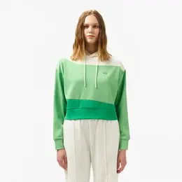 LACOSTE: Зелёная толстовка 