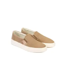 Santoni: Бежевые мокасины 
