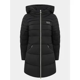 EA7 EMPORIO ARMANI: Чёрное пальто 