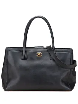 CHANEL Pre-Owned: Чёрная сумка-шоппер 