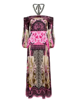 Temperley London: Платье с растительным принтом 