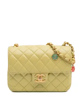 CHANEL Pre-Owned: Зелёная сумка через плечо 