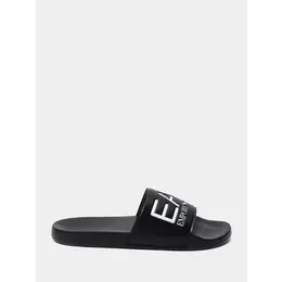 EA7 EMPORIO ARMANI: Чёрные шлёпанцы 