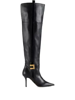 Elisabetta Franchi: Чёрные ботинки 