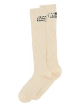 MM6 Maison Margiela: Бежевые носки 