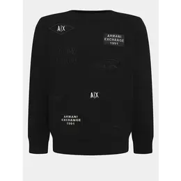 Armani Exchange: Чёрный свитер 