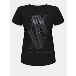 Armani Exchange: Чёрная футболка 
