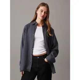 Calvin Klein Jeans: Серая рубашка 