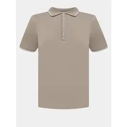 Armani Exchange: Бежевая футболка 
