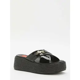 LOVE MOSCHINO: Чёрные шлёпанцы 