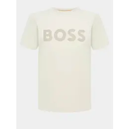 BOSS: Бежевая футболка 
