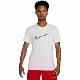 NIKE: Белая футболка  Dri FIT