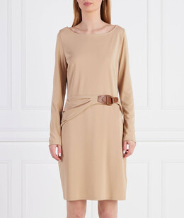 Lauren Ralph Lauren: Бежевое платье 