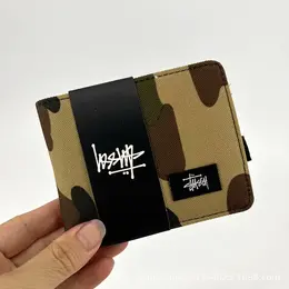 Stussy: Кошелёк цвета хаки 