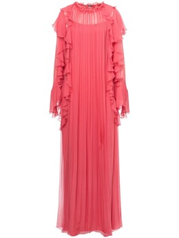 Alberta Ferretti: Плиссированное платье 
