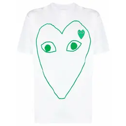 Comme des Garcons PLAY: Серебристая футболка 