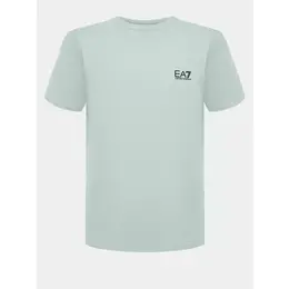 EA7 EMPORIO ARMANI: Голубая футболка 