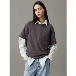 Calvin Klein Jeans: Серая футболка 